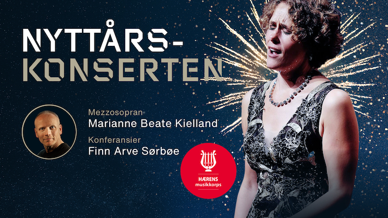 Nyttårskonserten med solist Marianne Beate Kielland og konferansier Finn Arve Sørbøe