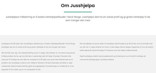 Mer informasjon om hva jusshjelpa er.