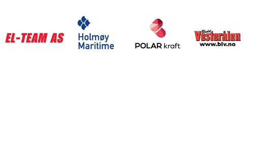 Logoer til El-Team, Holmøy Maritime, Polar-Kraft og Bladet Vesterålen.